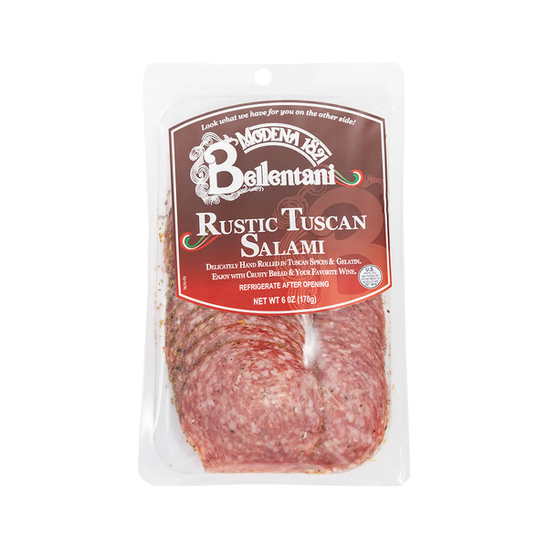 Rustic Tuscan Salami Sliced Pack - Bellentani | Corso Italian